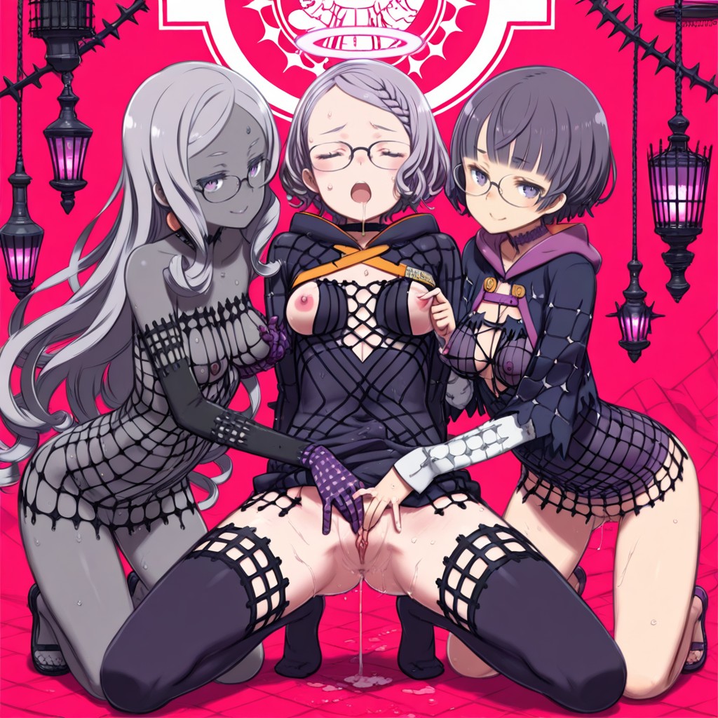 Uncensored, Harem, Lesbian Sex Hentai AI Porn