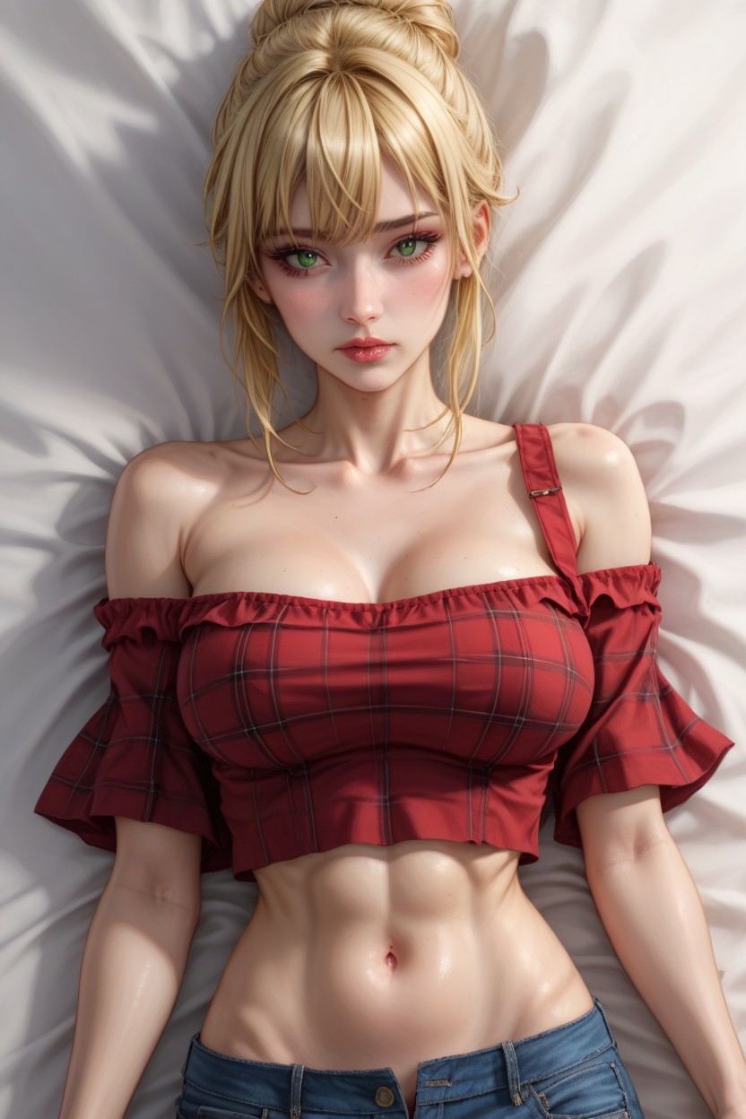 Visible Ribs, Hair Bun, Waist Waist Waist Hentai AI Porn