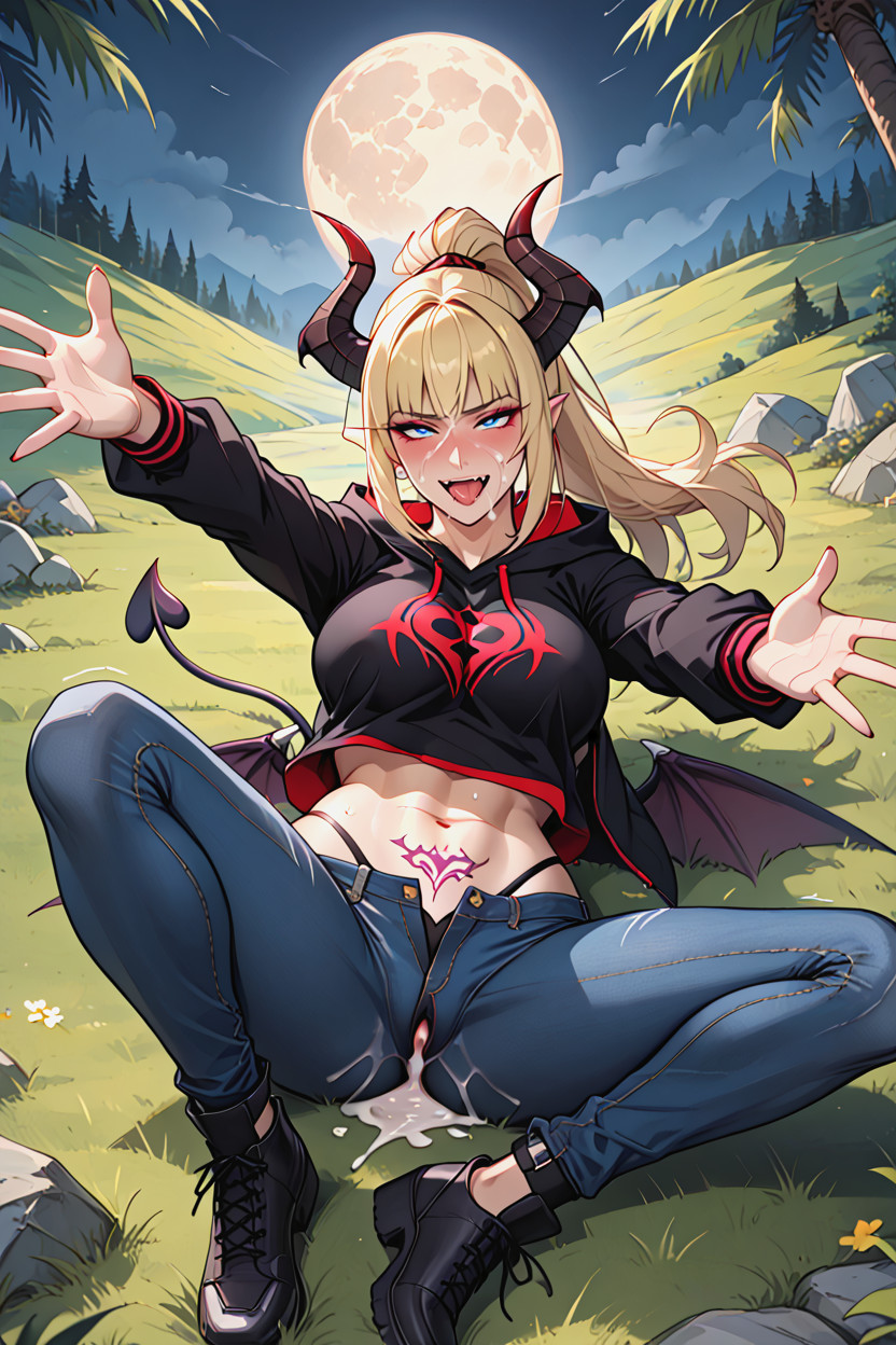 Nacht, Kapuzenpullover, The Rewards Of Hell Hentai KI Porno