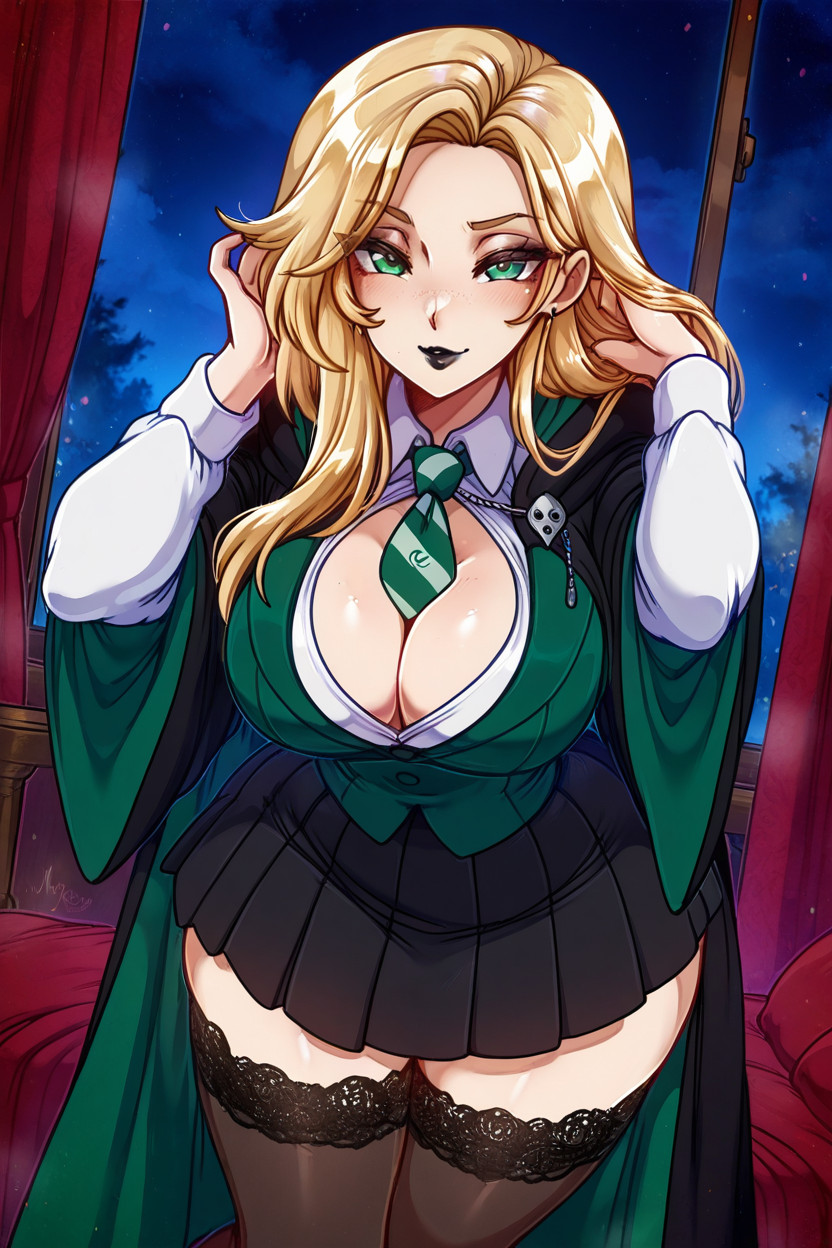 Detailed, Woman, Natural Blonde Hair Hentai IA