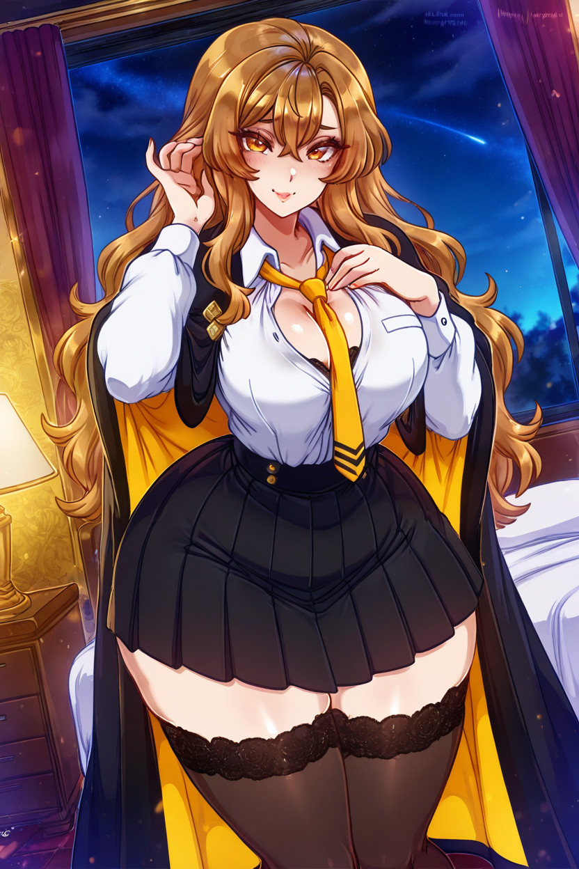 Shy, Night Sky, White Shirt Hentai AI Porn