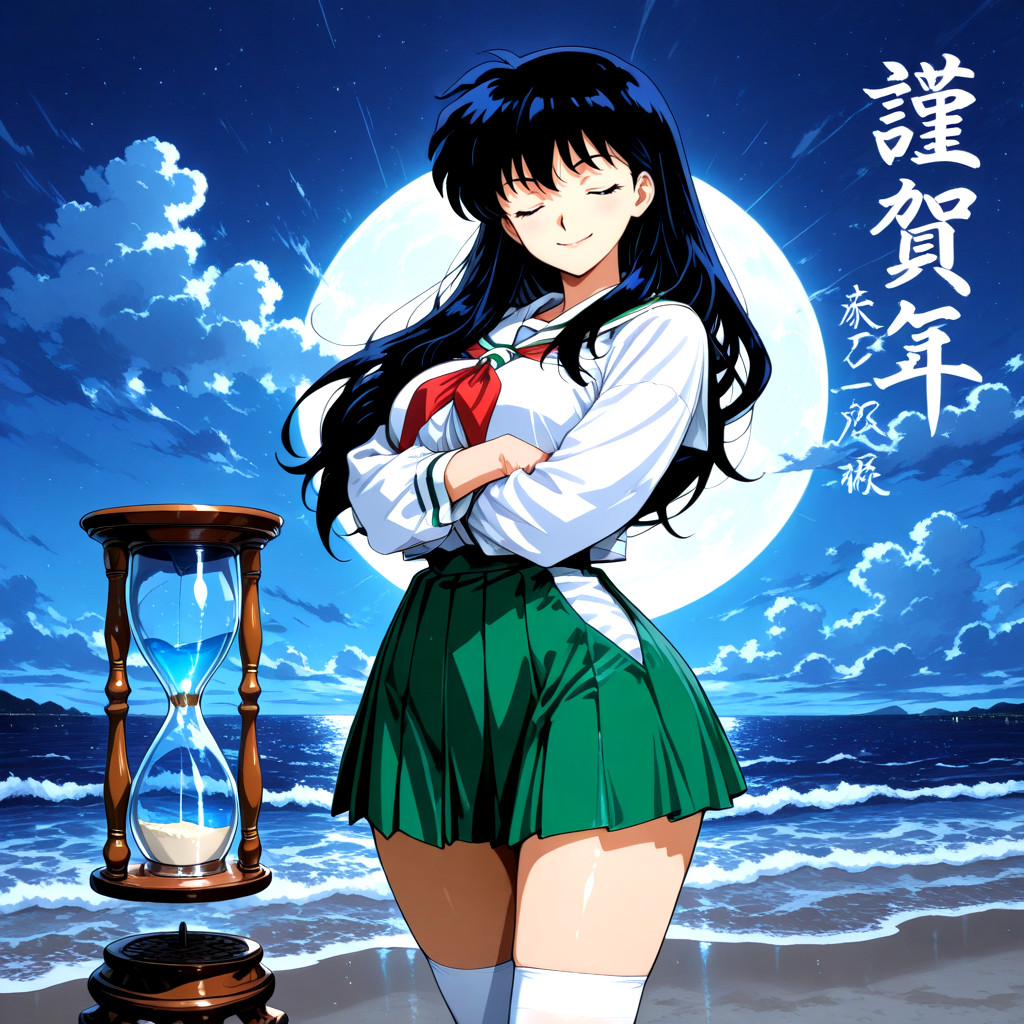 Detailed Body, Long Loose Hair, Sailor Outfit Hentai IA