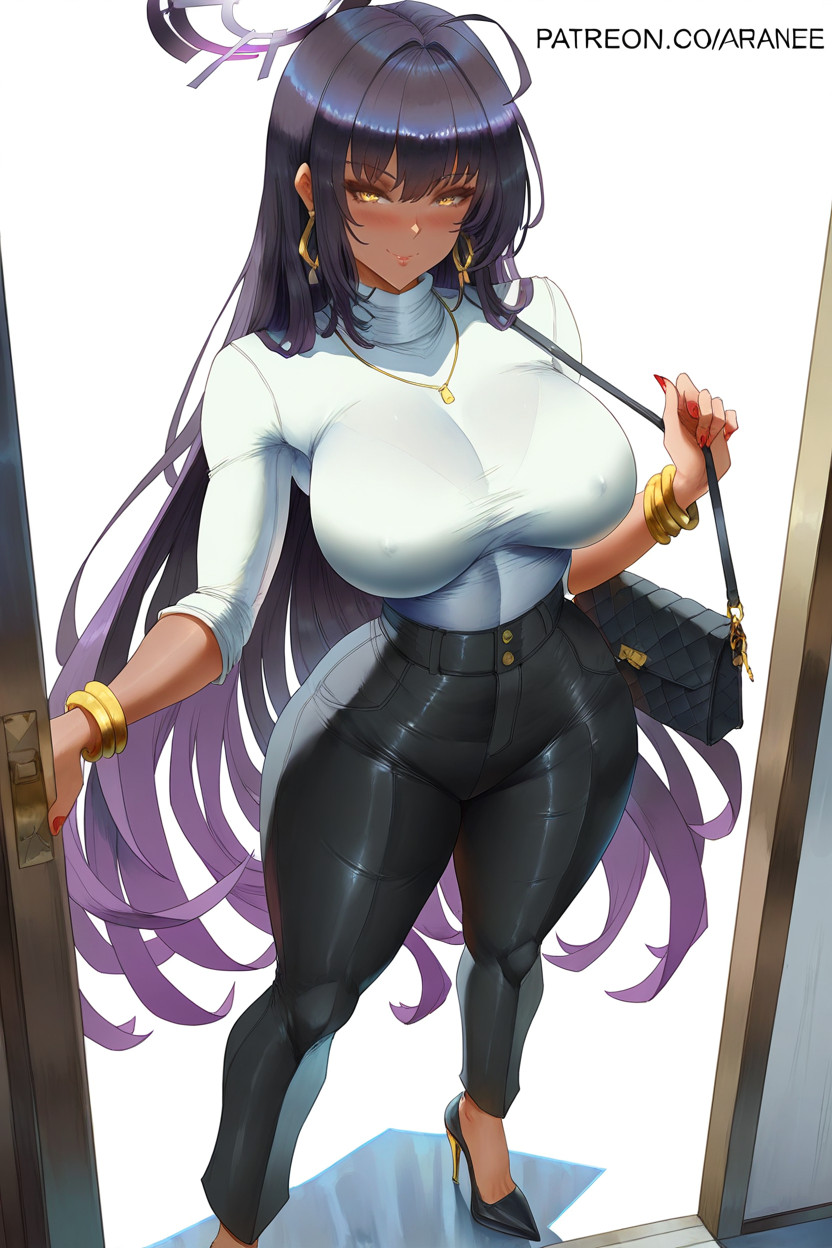 Want To Fuck, Kakudate Karin From Blue Archive, White Background 헨타이 AI 야짤