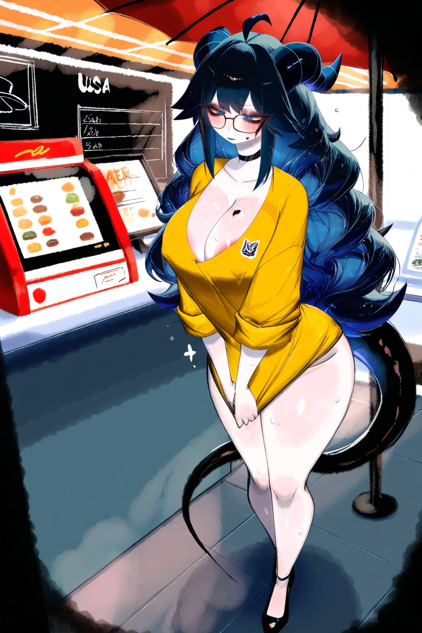 Dissatisfied Look, No Pants, Sun Umbrella Hentai AI Porn