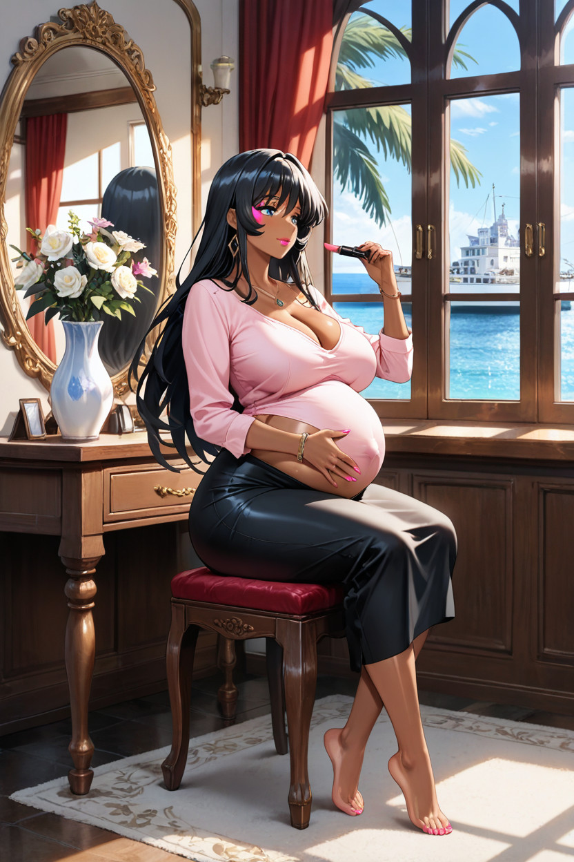 Small Ass, Pregnant Stomach, Yacht Hentai AI Porn