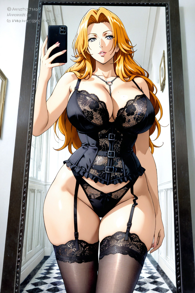 Matsumoto Rangiku, Culo Mediano, Wide Rounded Hips Hentai IA