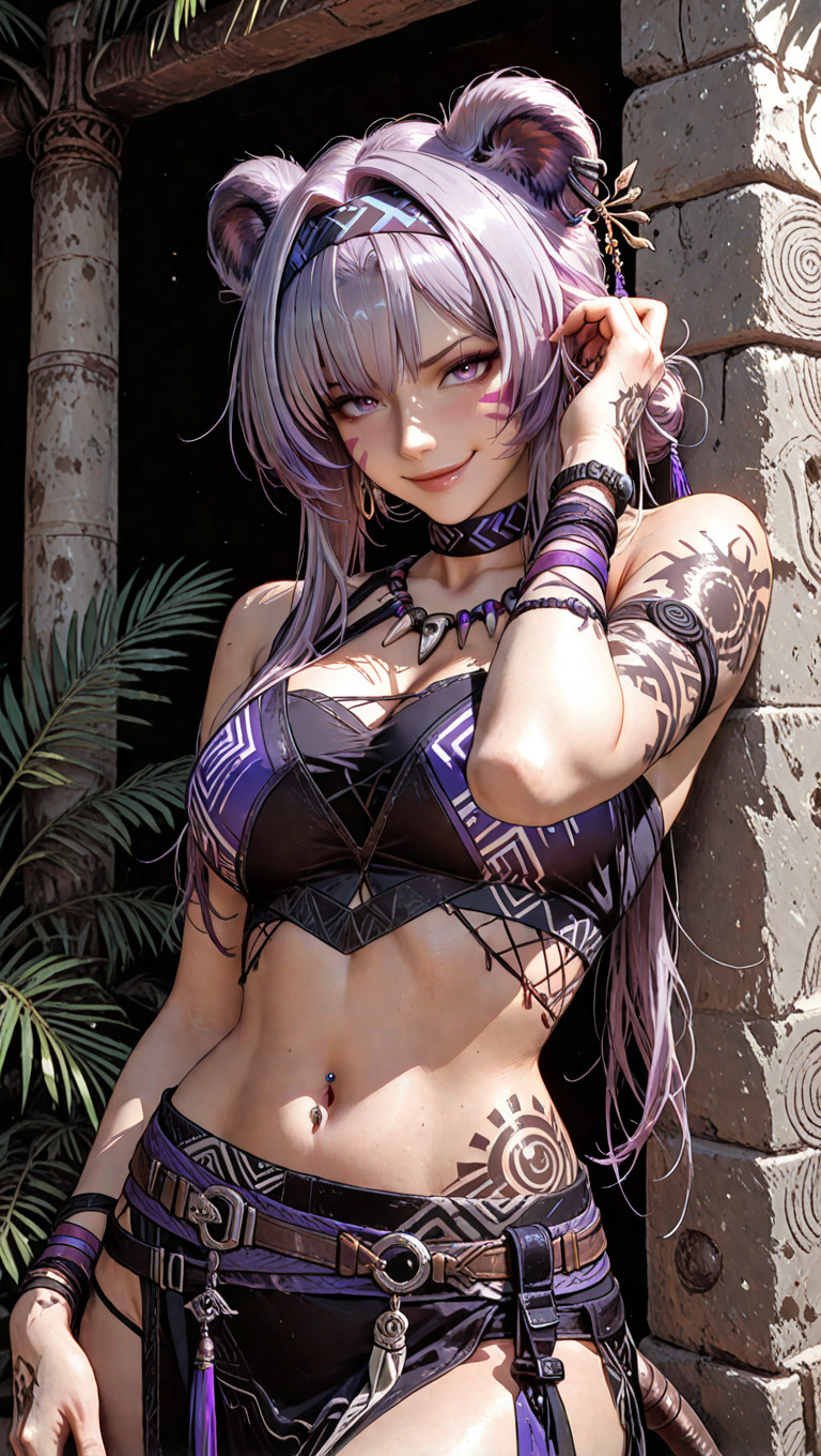 Blushed Cheeks, Midday, Medium Breast Hentai IA