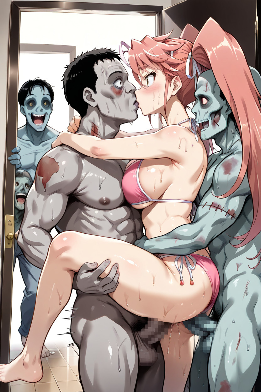 One Female, Sweating, Night Time Hentai IA