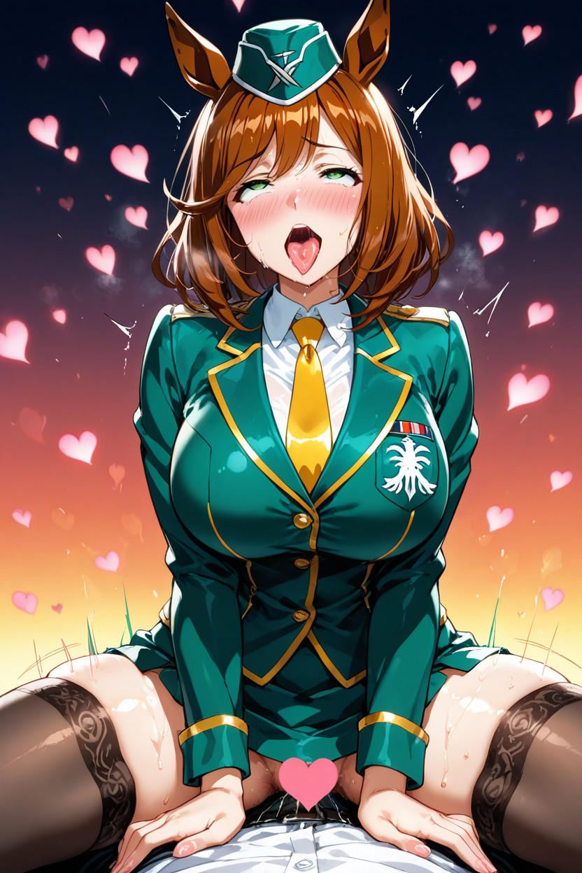Straddling Position, White Collared Shirt, Of Pleasure Porno IA Hentai