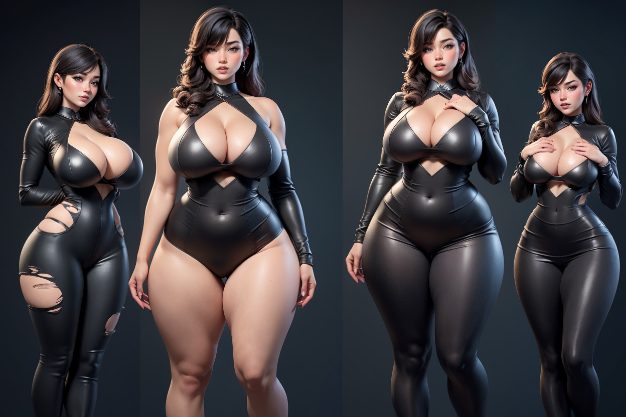 Very Bodacious Very Fat Macromastic Bustier Proportions, Resulting In A Bodacious, Ajouter Des Détails Porno IA Hentai