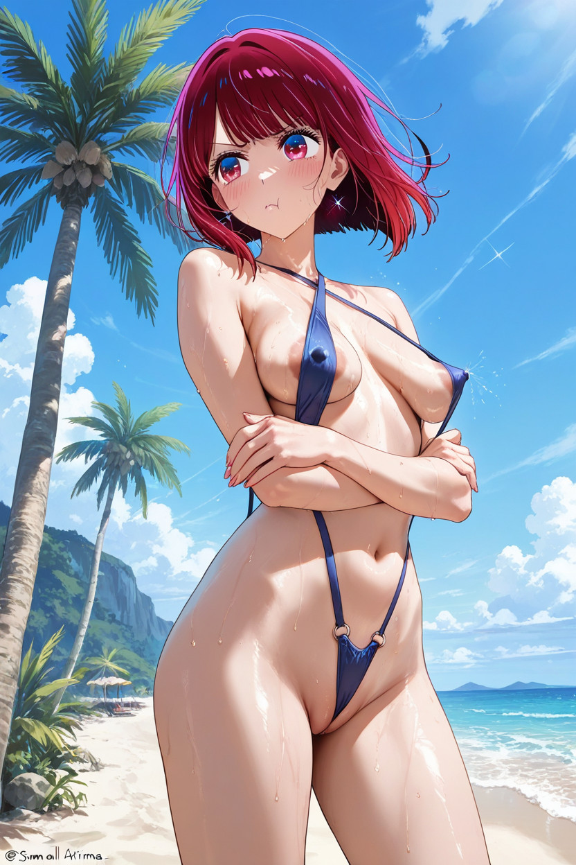 Look Away, Palm Tree, Head Turn Away 動漫AI成人