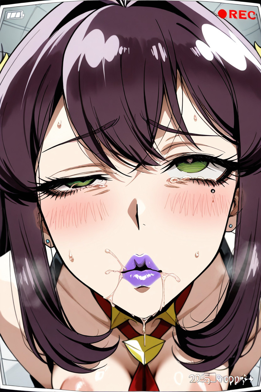 확대, Black Eyeliner, Puffy Nipples 헨타이 AI 야짤