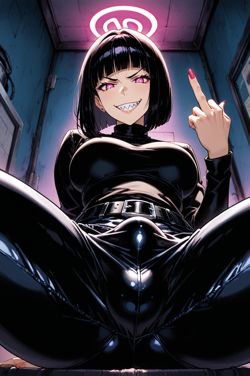 Black Hair, Leather Trousers, Solo ヘンタイAIエロ