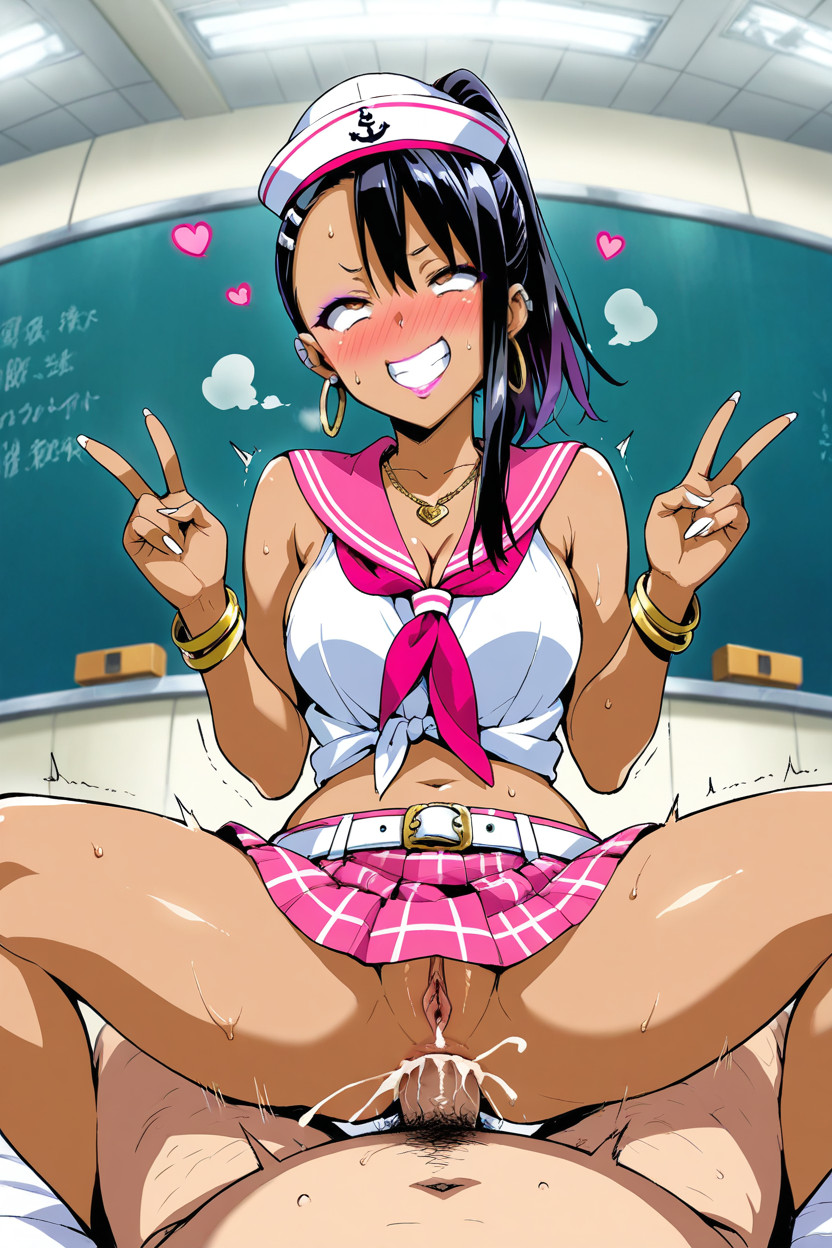 1인칭 정상위 애널, Pink Sailor Uniform, Navel 헨타이 AI 야짤